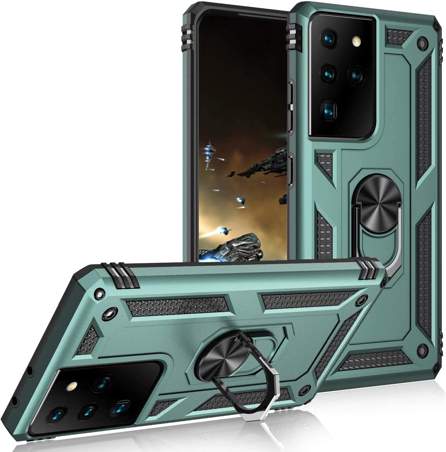 Coque hybride avec anneau pour Samsung Galaxy S21 Ultra Coque hybride avec anneau pour Samsung Galaxy S21 Ultra